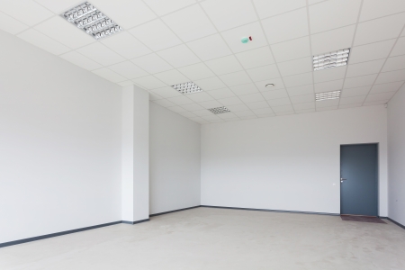 Unfinished building interior, white room.の写真素材