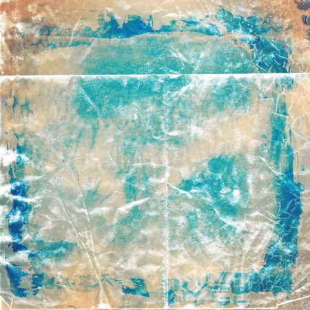 Grunge blue creased and scratched  background, design elementの写真素材