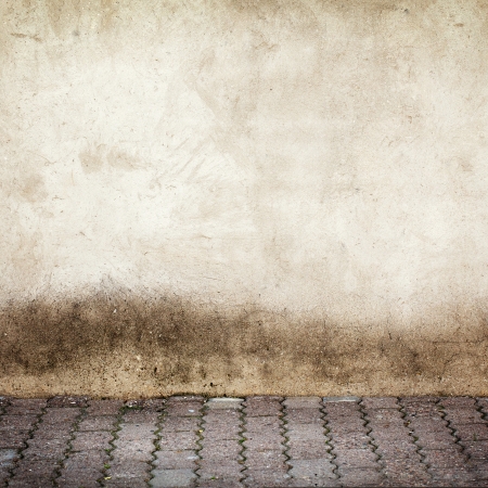 Urban grungy street wall, may be used as background or textureの写真素材