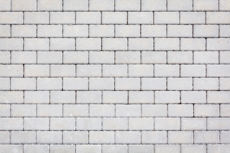 Tiled mosaic concrete pavement of the road shot from aboveの写真素材