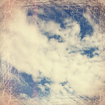 Retro image of a cloudy skyの写真素材