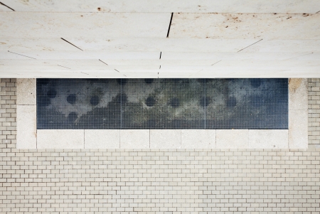 Urban grungy street wall, may be used as background or textureの写真素材