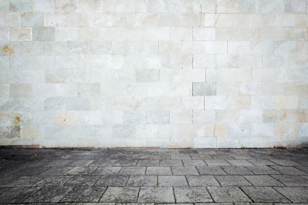 Urban grungy street wall, may be used as background or textureの写真素材