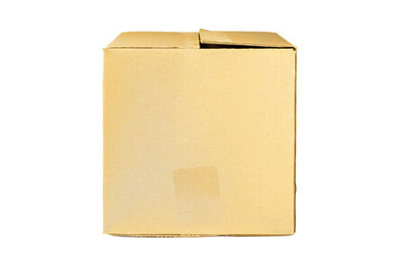 Simple brown carton box without any writingsの写真素材