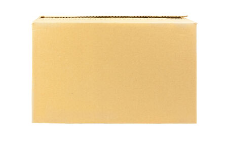 Simple brown carton box without any writingsの写真素材
