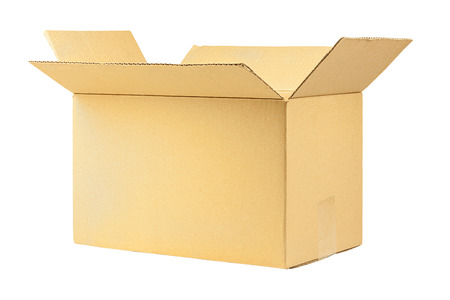 Simple brown carton box without any writingsの写真素材