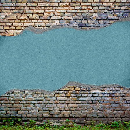 Urban grungy street wall, may be used as background or textureの写真素材