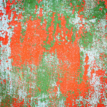 Paint strokes on metal surface, cracked, close-upの写真素材