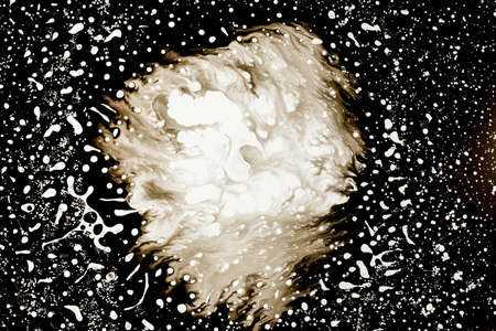 Messy ink background with lots of bubblesの写真素材