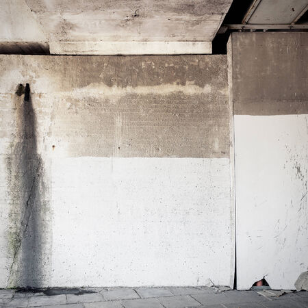 Urban grungy street wall, may be used as background or textureの写真素材