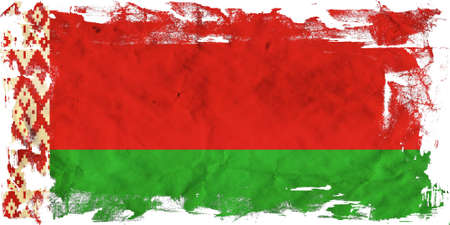 Grunge flag of European country Belarusの写真素材