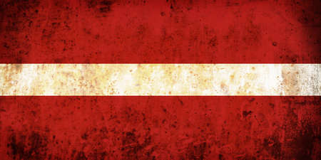 Grunge flag of European country Latviaの写真素材