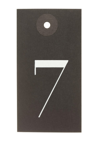 Price tag with number, isolated