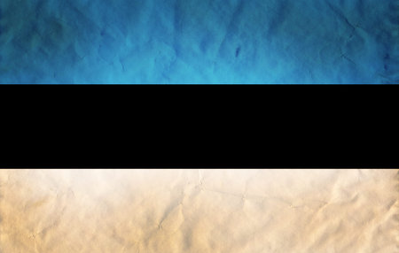 Grunge flag of European country Estoniaの写真素材