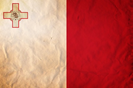 Grunge flag of European country Maltaの写真素材