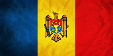 Grunge flag of European country Moldovaの写真素材
