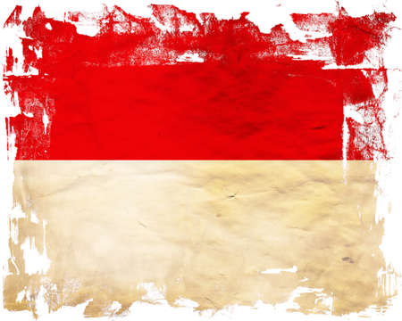 Grunge flag of European country Monacoの写真素材