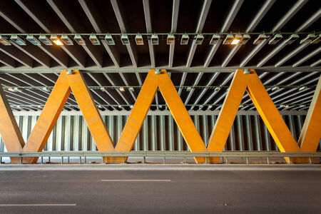Traffic tunnel shot with wide angleの写真素材