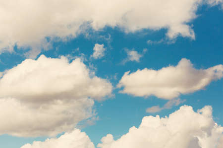Simple clouds in the blue skyの写真素材