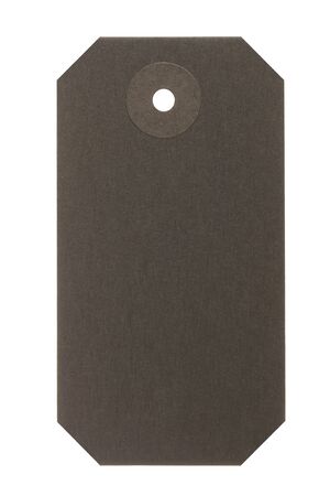 Black price tag, isolated, high resolutionの写真素材