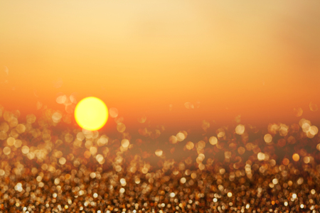 Sunrise, out of focus, abstract background, ideal for designの写真素材