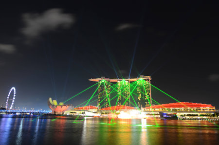 Laser show in Singapore のeditorial素材