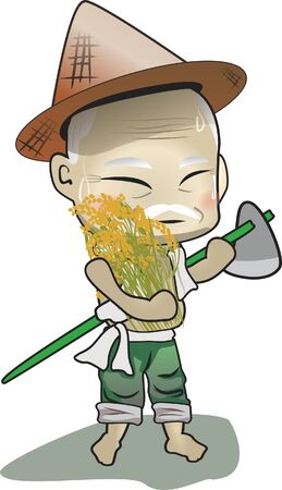 Old farming styleのイラスト素材