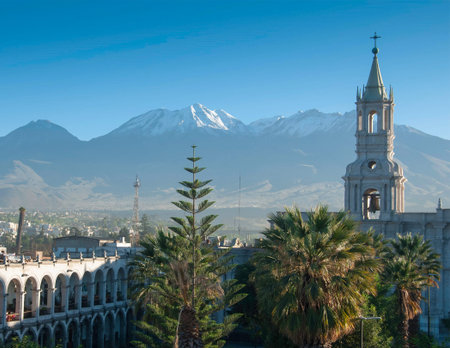 nice view of the city churchの写真素材