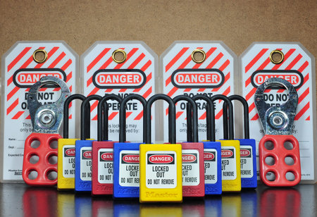 Lock out & Tag out , Lockout station,machine - specific lockout devices ,safety sign