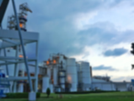 Abstrack blurred background image for factoryの写真素材