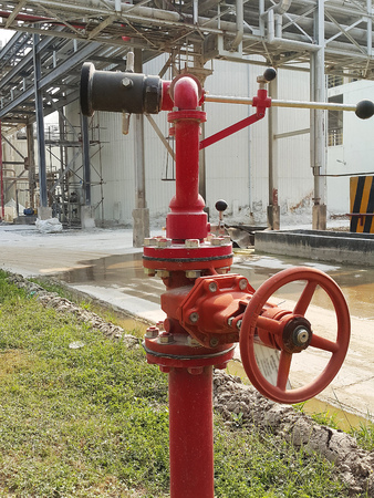 Storage bunker- c tank  inside the used oil room, and that tank was also heated by steam and have explosion proof equipment  for  valve,motor, pump and fire protectionの写真素材
