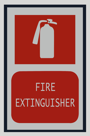 fire extinguisher signs , fire symbol for protectionのイラスト素材