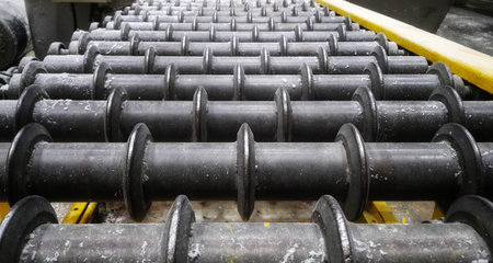 Black metal roller for dry pulp reject to recycle agitator tank