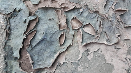 Grey dry soil surface with cracks , Soil drought cracks texture background