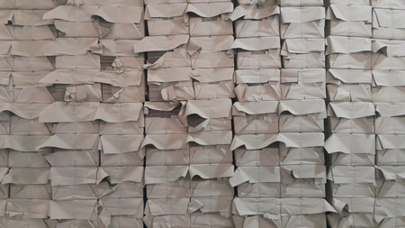 Package for goods  in warehouse , Full dry pulps in Warehouse