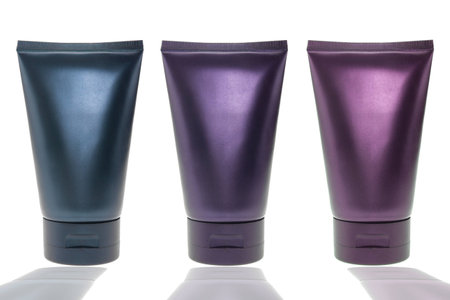 Tone purple foam tube isolatedの写真素材