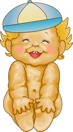 Baby Boy Smilingのイラスト素材