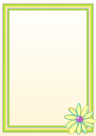 Flower Border Frameのイラスト素材