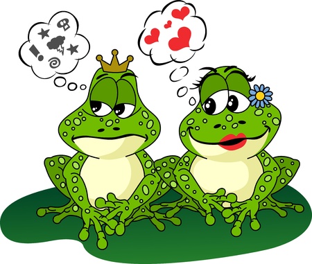 Frogs Love and Angerのイラスト素材