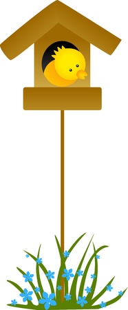 Bird cage wood gardenのイラスト素材