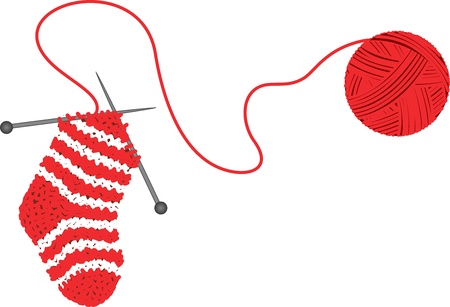 Make wool sock Christmasのイラスト素材