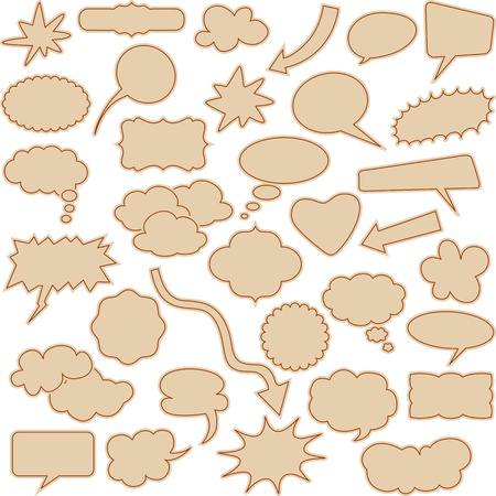 Comics balloons and labelsのイラスト素材