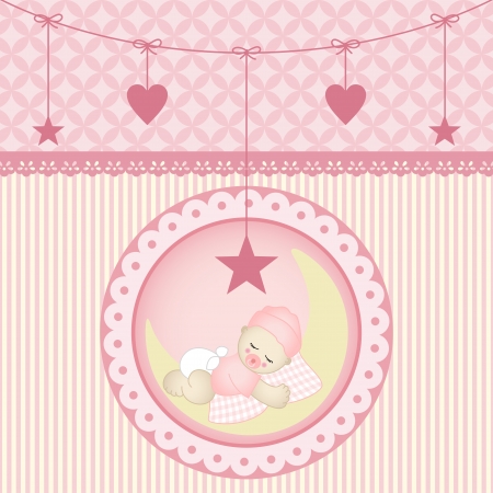 Sleeping baby girlのイラスト素材