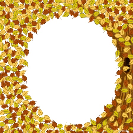 Autumn Leaves Frameのイラスト素材