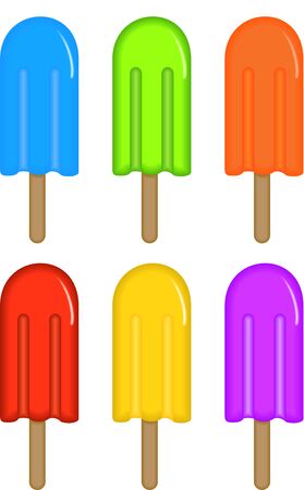 Colorful Ice Creamのイラスト素材