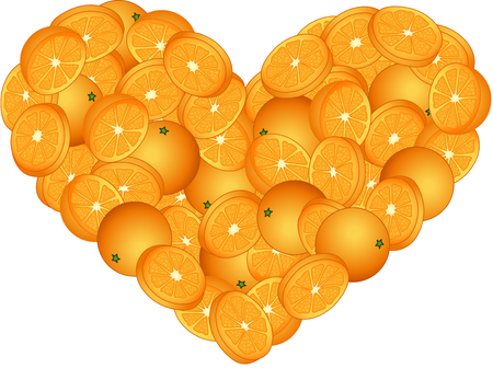 Orange Heart Shapedのイラスト素材