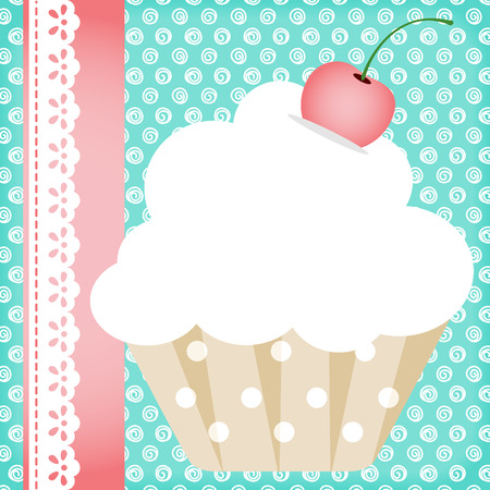 Vintage Cupcake Backgroundのイラスト素材