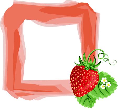 Strawberry frameのイラスト素材