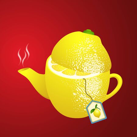 Tea makers shaped lemonのイラスト素材