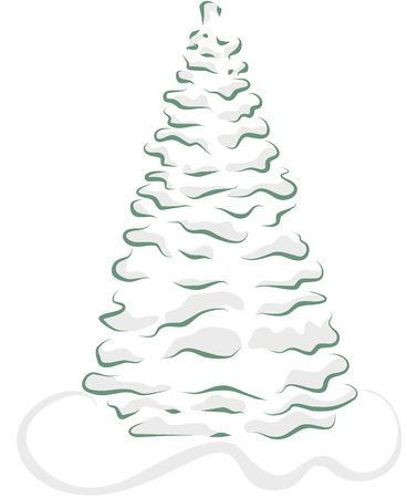 Snow Christmas Treeのイラスト素材